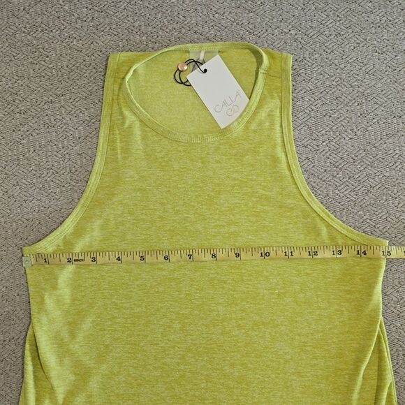 Calia Lustralux Light Green Heather Cutaway Athletic Tank Top - Size XS - Picture 6 of 10